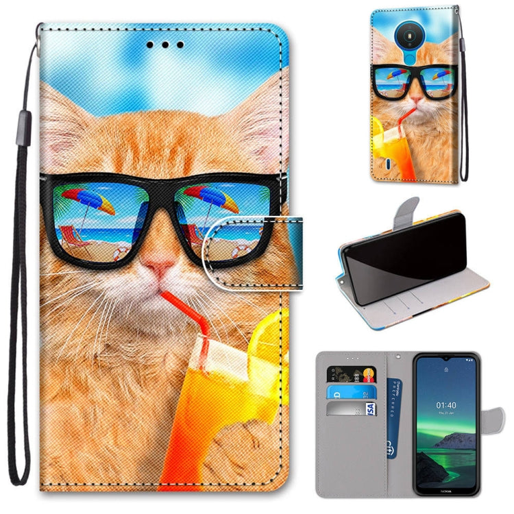 Coloured Drawing Cross Texture Horizontal Flip PU Leather Case with Holder & Card Slots & Wallet & Lanyard