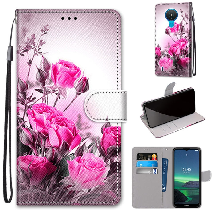 Coloured Drawing Cross Texture Horizontal Flip PU Leather Case with Holder & Card Slots & Wallet & Lanyard
