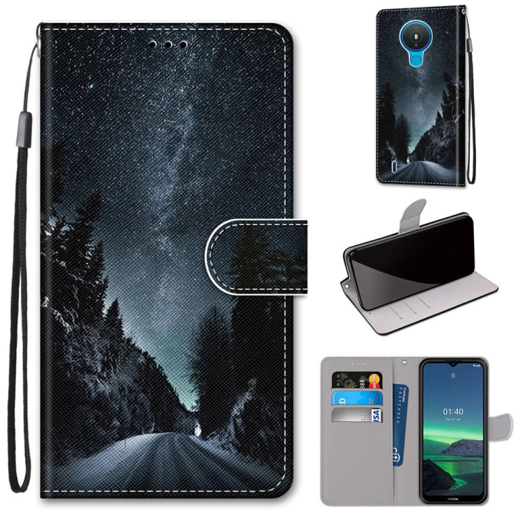 Coloured Drawing Cross Texture Horizontal Flip PU Leather Case with Holder & Card Slots & Wallet & Lanyard