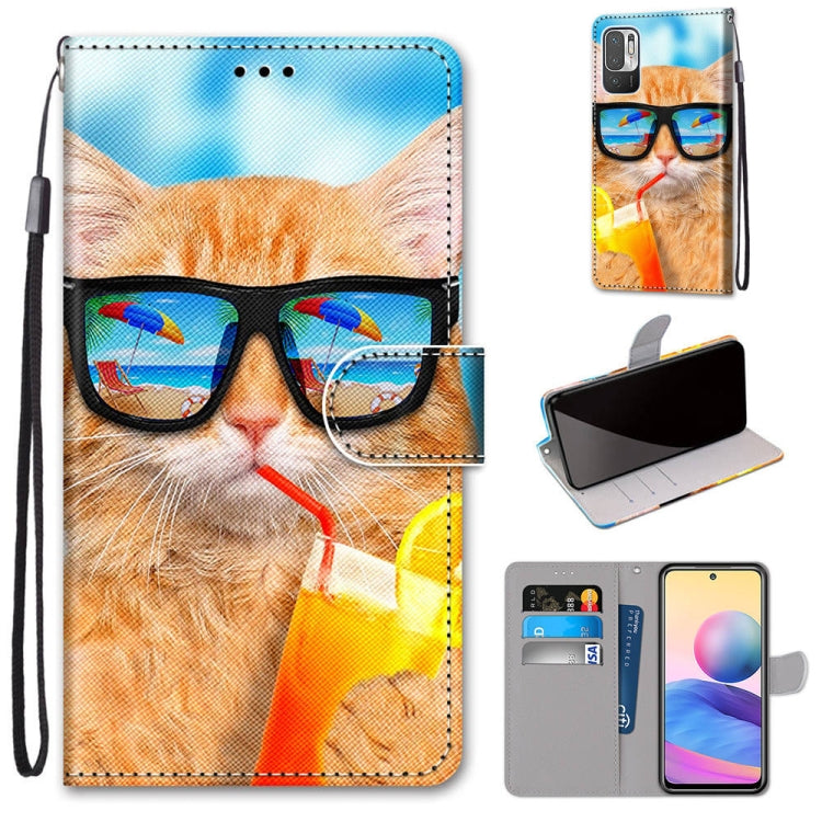Coloured Drawing Cross Texture Horizontal Flip PU Leather Case with Holder & Card Slots & Wallet & Lanyard