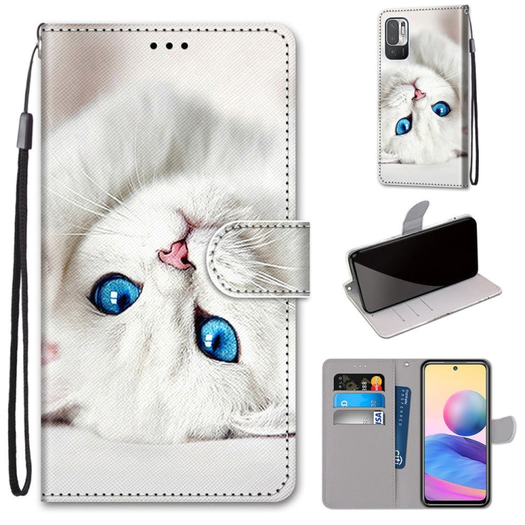 Coloured Drawing Cross Texture Horizontal Flip PU Leather Case with Holder & Card Slots & Wallet & Lanyard