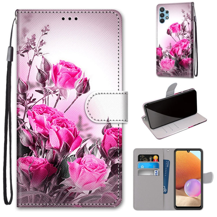 Coloured Drawing Cross Texture Horizontal Flip PU Leather Case with Holder & Card Slots & Wallet & Lanyard