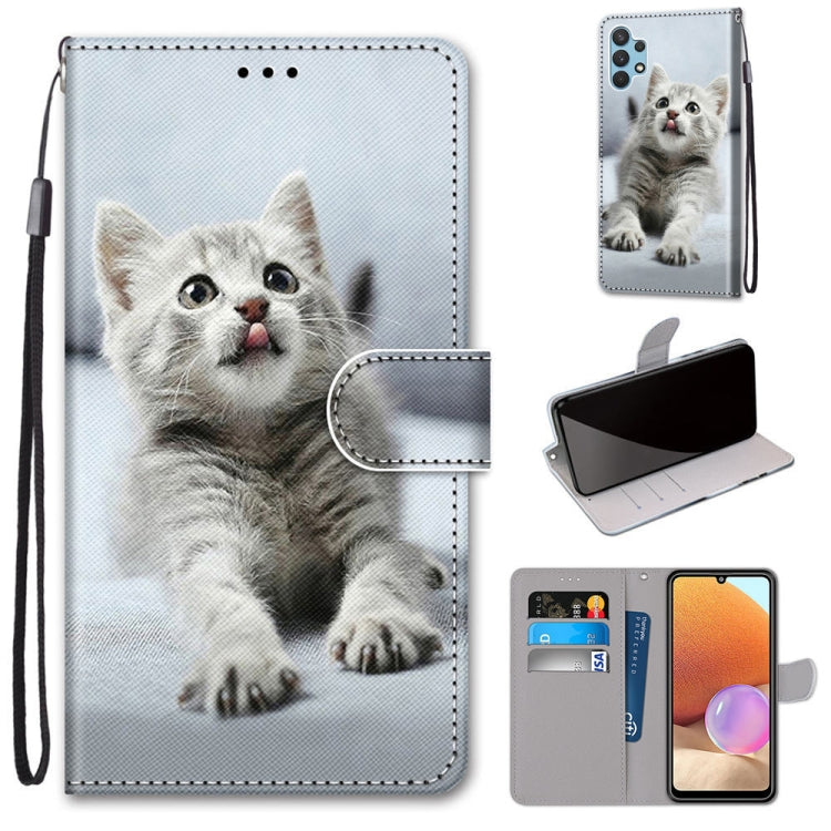 Coloured Drawing Cross Texture Horizontal Flip PU Leather Case with Holder & Card Slots & Wallet & Lanyard