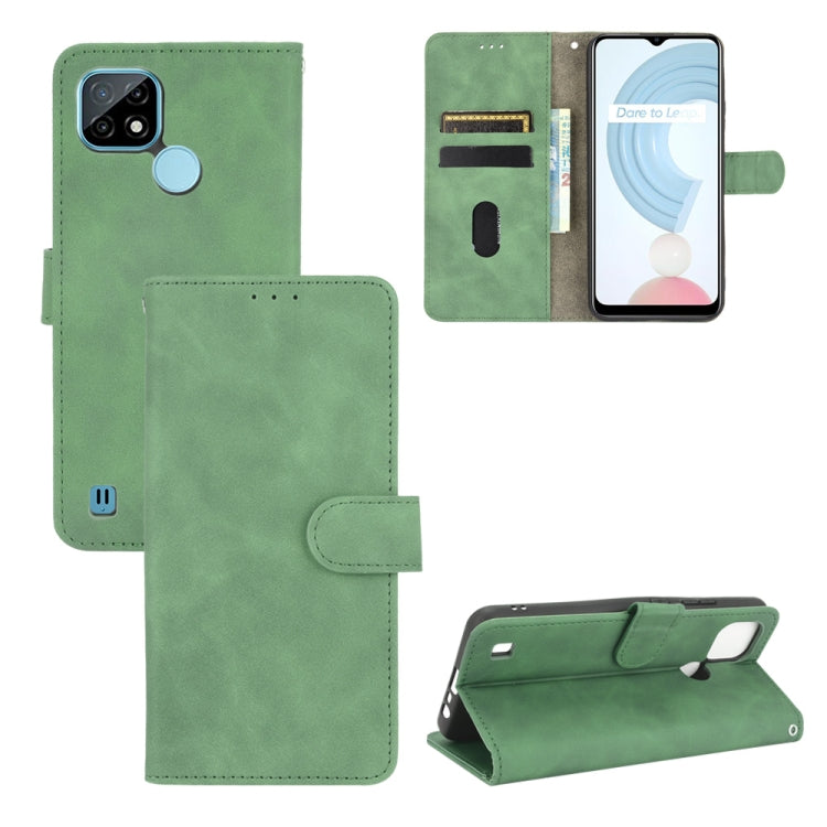 Solid Color Skin Feel Magnetic Buckle Horizontal Flip Calf Texture PU Leather Case with Holder & Card Slots & Wallet