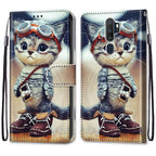 Coloured Drawing Cross Texture Horizontal Flip PU Leather Case with Holder & Card Slots & Wallet & Lanyard