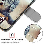 Coloured Drawing Cross Texture Horizontal Flip PU Leather Case with Holder & Card Slots & Wallet & Lanyard