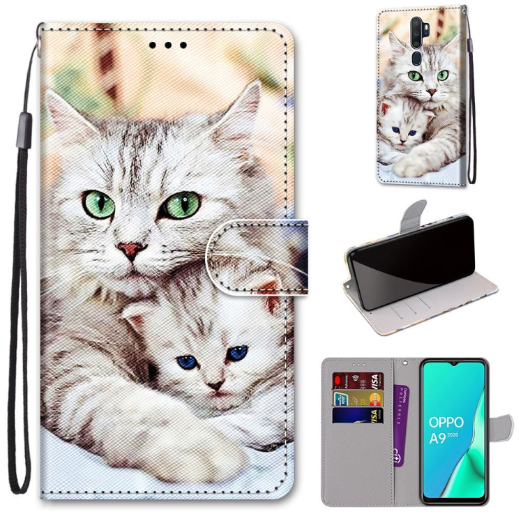 Coloured Drawing Cross Texture Horizontal Flip PU Leather Case with Holder & Card Slots & Wallet & Lanyard