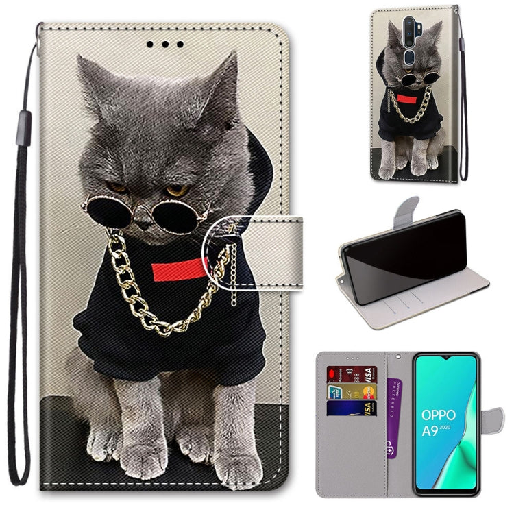Coloured Drawing Cross Texture Horizontal Flip PU Leather Case with Holder & Card Slots & Wallet & Lanyard