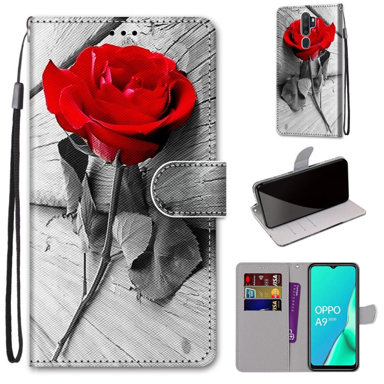 Coloured Drawing Cross Texture Horizontal Flip PU Leather Case with Holder & Card Slots & Wallet & Lanyard