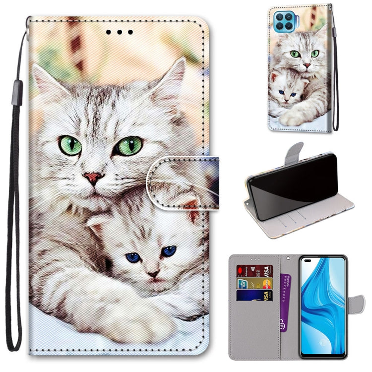 Coloured Drawing Cross Texture Horizontal Flip PU Leather Case with Holder & Card Slots & Wallet & Lanyard — Gradient Colorful Flower