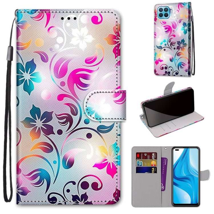 Coloured Drawing Cross Texture Horizontal Flip PU Leather Case with Holder & Card Slots & Wallet & Lanyard — Golden Chain Grey Cat
