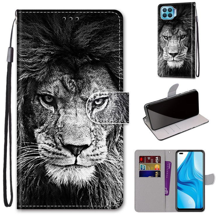 Coloured Drawing Cross Texture Horizontal Flip PU Leather Case with Holder & Card Slots & Wallet & Lanyard — Chrysanthemum Pink White Purple