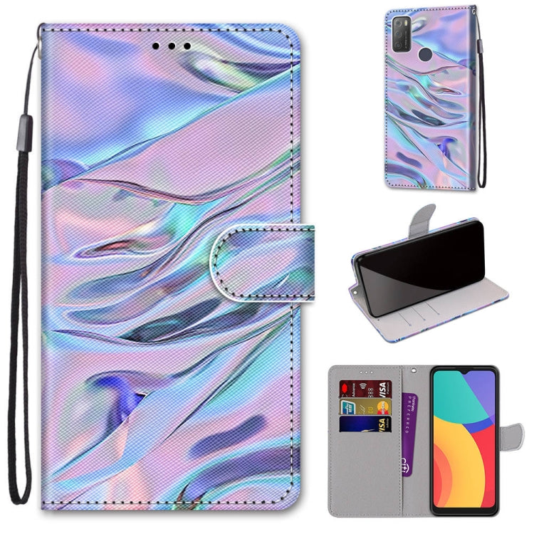 Coloured Drawing Cross Texture Horizontal Flip PU Leather Case with Holder & Card Slots & Wallet & Lanyard
