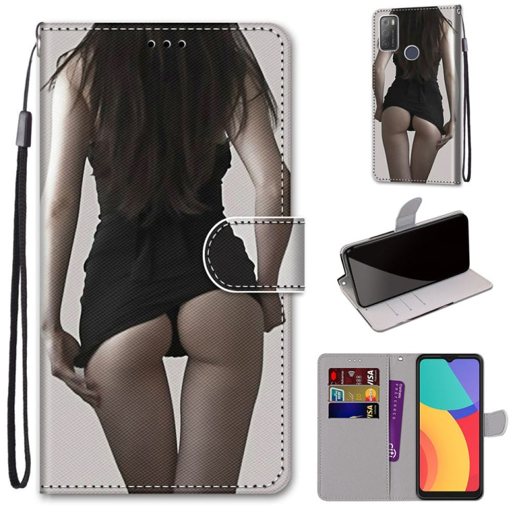 Coloured Drawing Cross Texture Horizontal Flip PU Leather Case with Holder & Card Slots & Wallet & Lanyard