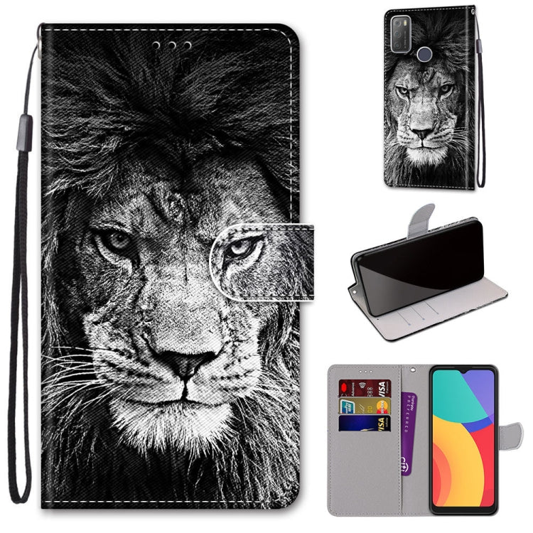 Coloured Drawing Cross Texture Horizontal Flip PU Leather Case with Holder & Card Slots & Wallet & Lanyard