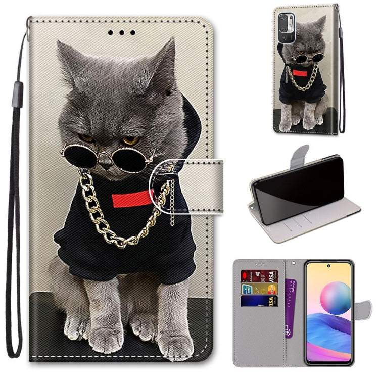Coloured Drawing Cross Texture Horizontal Flip PU Leather Case with Holder & Card Slots & Wallet & Lanyard