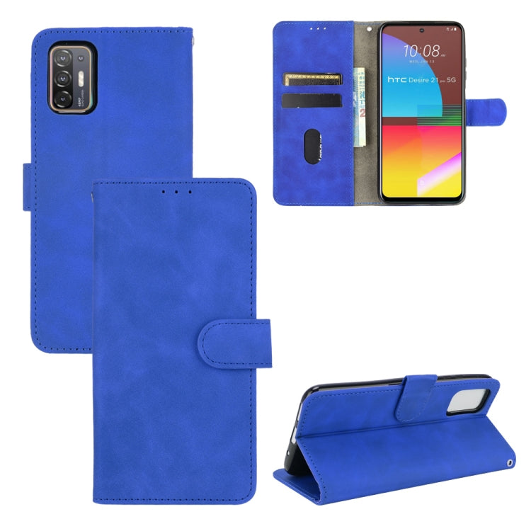 Solid Color Skin Feel Magnetic Buckle Horizontal Flip Calf Texture PU Leather Case with Holder & Card Slots & Wallet