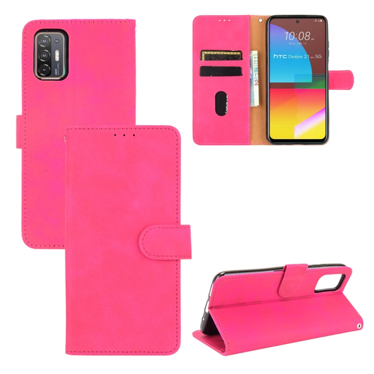 Solid Color Skin Feel Magnetic Buckle Horizontal Flip Calf Texture PU Leather Case with Holder & Card Slots & Wallet