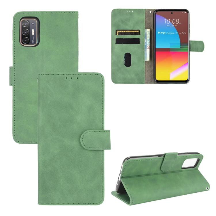 Solid Color Skin Feel Magnetic Buckle Horizontal Flip Calf Texture PU Leather Case with Holder & Card Slots & Wallet