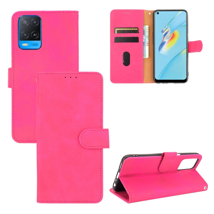 Solid Color Skin Feel Magnetic Buckle Horizontal Flip Calf Texture PU Leather Case with Holder & Card Slots & Wallet