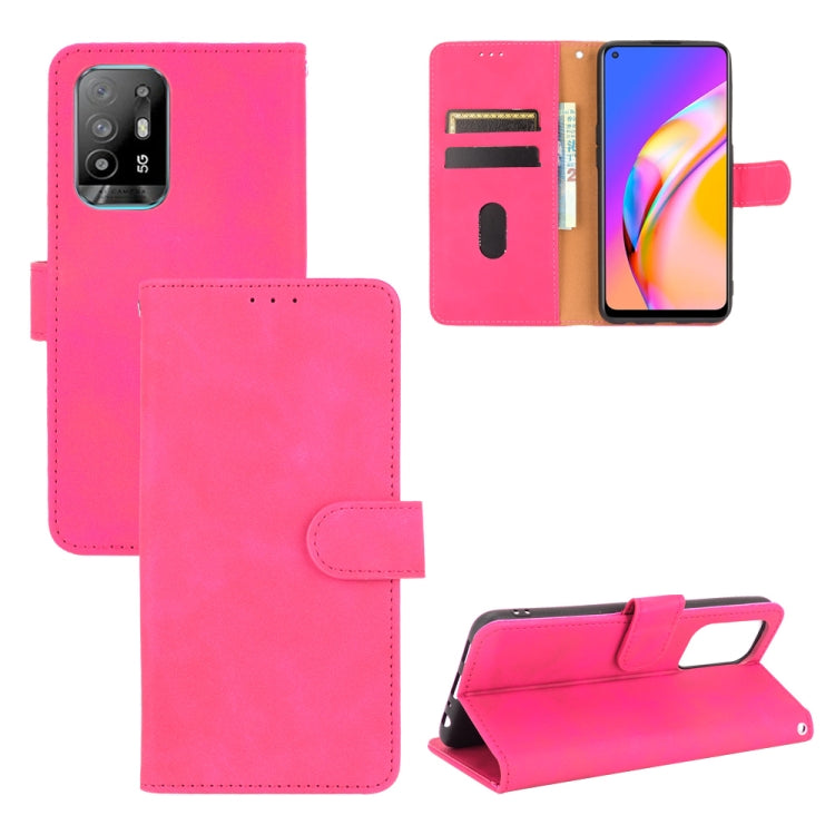 Solid Color Skin Feel Magnetic Buckle Horizontal Flip Calf Texture PU Leather Case with Holder & Card Slots & Wallet