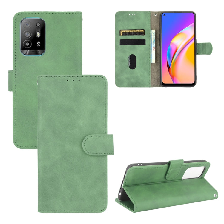 Solid Color Skin Feel Magnetic Buckle Horizontal Flip Calf Texture PU Leather Case with Holder & Card Slots & Wallet
