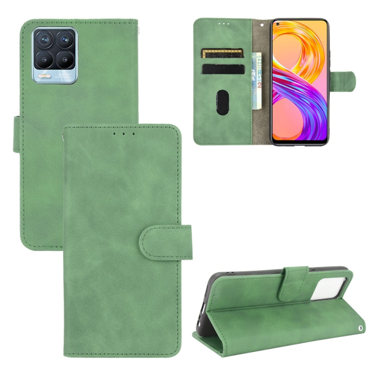 Solid Color Skin Feel Magnetic Buckle Horizontal Flip Calf Texture PU Leather Case with Holder & Card Slots & Wallet