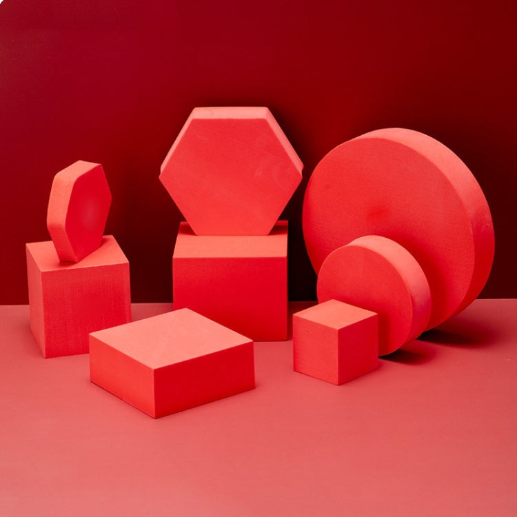 8 in 1 Different Sizes Geometric Cube Solid Color Photography Photo Background Table Shooting Foam Props — Light Pink