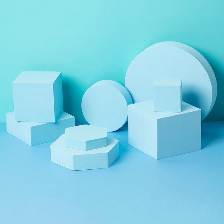 8 in 1 Different Sizes Geometric Cube Solid Color Photography Photo Background Table Shooting Foam Props — Orange