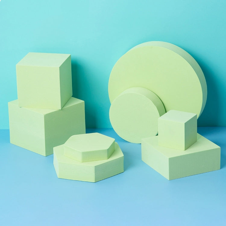 8 in 1 Different Sizes Geometric Cube Solid Color Photography Photo Background Table Shooting Foam Props — Light Blue