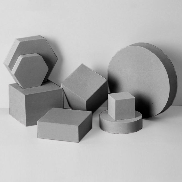 8 in 1 Different Sizes Geometric Cube Solid Color Photography Photo Background Table Shooting Foam Props — Yellow