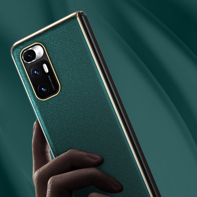 Electroplated Leather Texture Protective Case