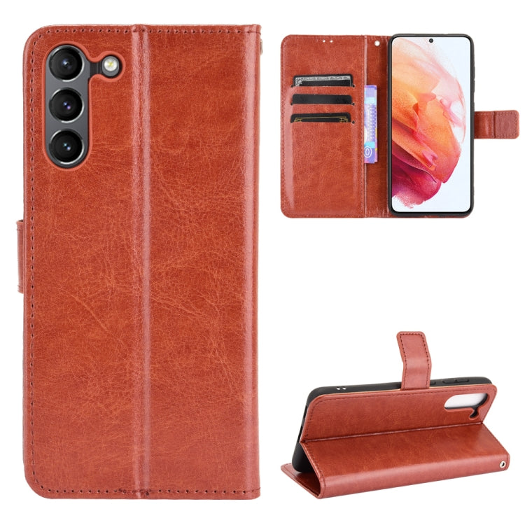 Crazy Horse Texture Horizontal Flip Leather Case with Holder & Card Slots & Lanyard