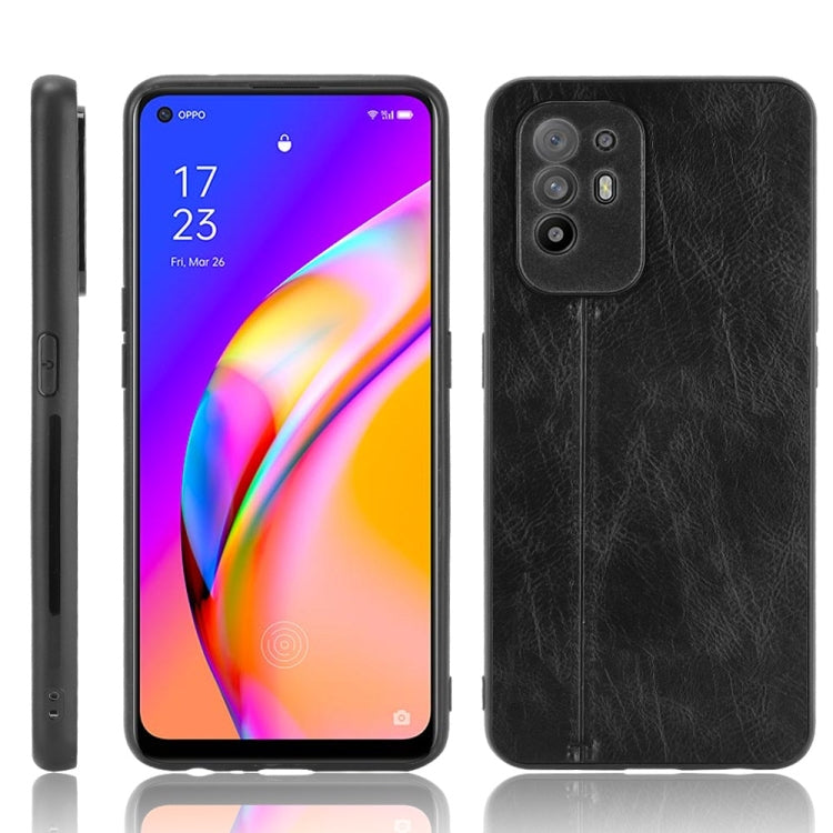 Shockproof Sewing Cow Skin Texture PC + PU + TPU Case