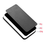 Shockproof Sewing Cow Skin Texture PC + PU + TPU Case