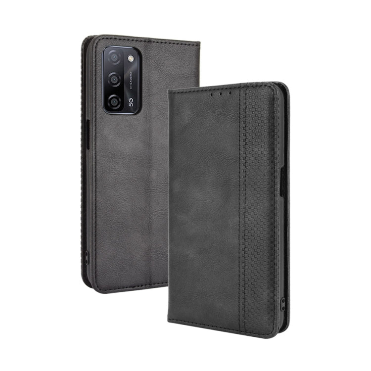 Magnetic Buckle Retro Crazy Horse Texture Horizontal Flip Leather Case with Holder & Card Slots & Photo Frame