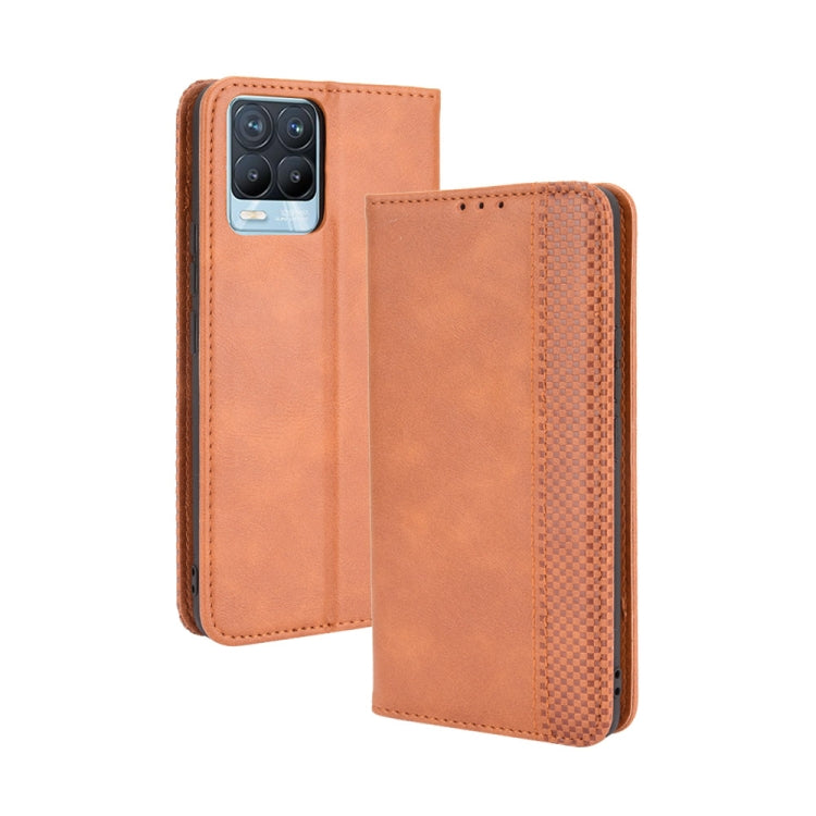 Magnetic Buckle Retro Crazy Horse Texture Horizontal Flip Leather Case with Holder & Card Slots & Photo Frame