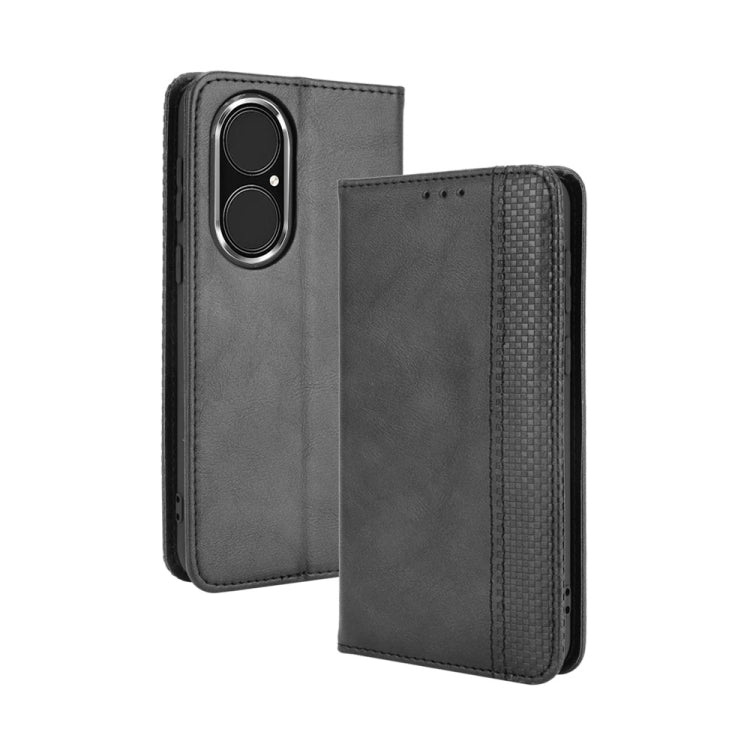 Magnetic Buckle Retro Crazy Horse Texture Horizontal Flip Leather Case with Holder & Card Slots & Photo Frame