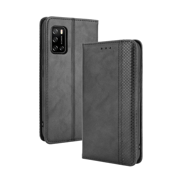 Magnetic Buckle Retro Crazy Horse Texture Horizontal Flip Leather Case with Holder & Card Slots & Photo Frame