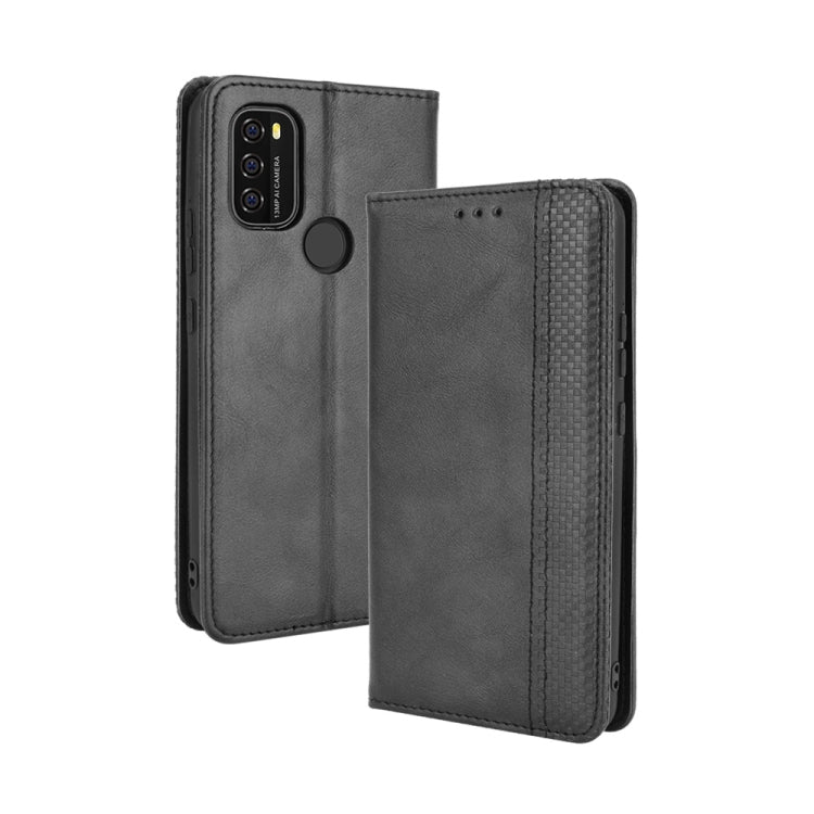 Magnetic Buckle Retro Crazy Horse Texture Horizontal Flip Leather Case with Holder & Card Slots & Photo Frame