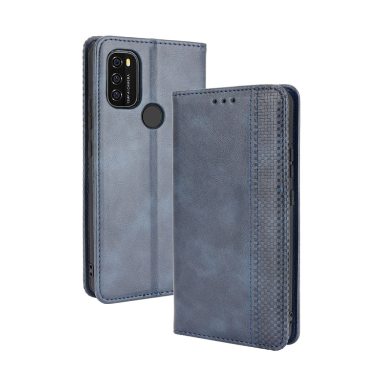 Magnetic Buckle Retro Crazy Horse Texture Horizontal Flip Leather Case with Holder & Card Slots & Photo Frame