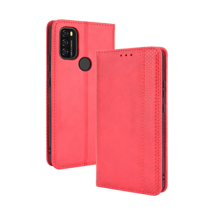Magnetic Buckle Retro Crazy Horse Texture Horizontal Flip Leather Case with Holder & Card Slots & Photo Frame