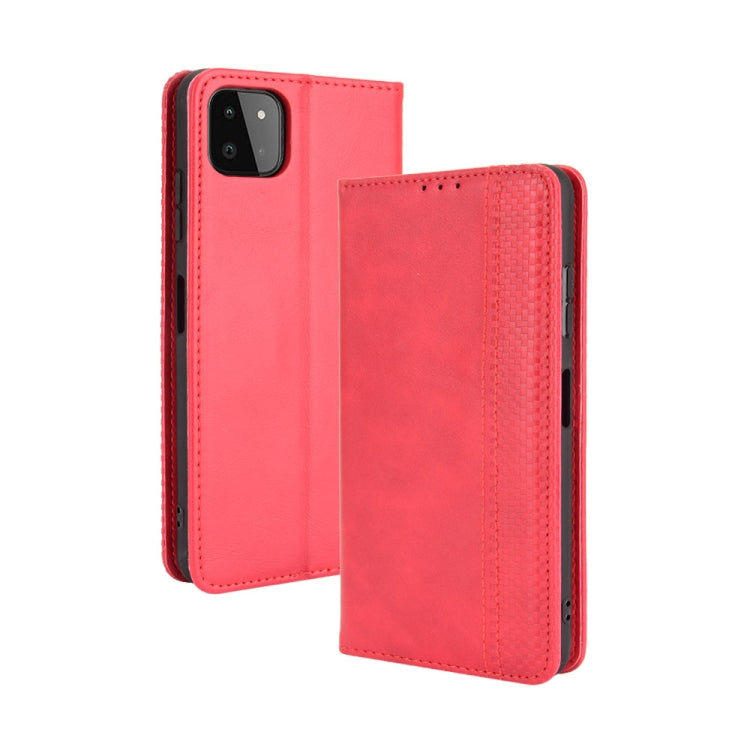 Magnetic Buckle Retro Crazy Horse Texture Horizontal Flip Leather Case with Holder & Card Slots & Photo Frame