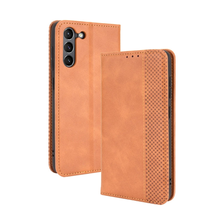 Magnetic Buckle Retro Crazy Horse Texture Horizontal Flip Leather Case with Holder & Card Slots & Photo Frame