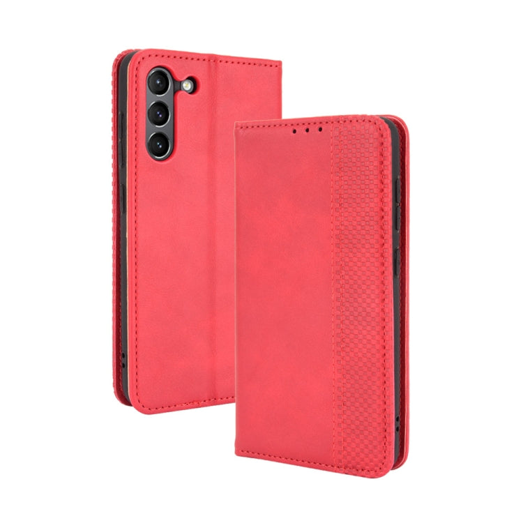 Magnetic Buckle Retro Crazy Horse Texture Horizontal Flip Leather Case with Holder & Card Slots & Photo Frame