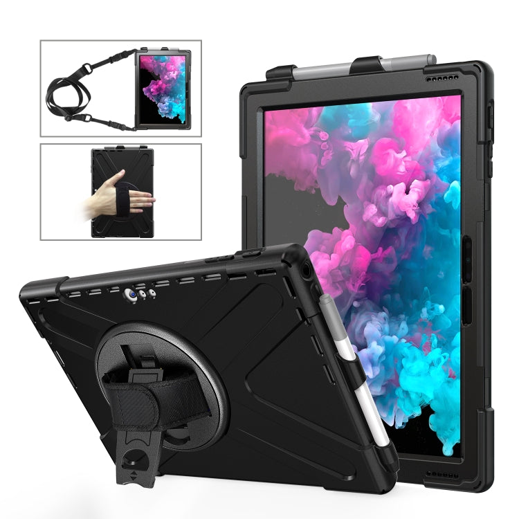 Shockproof Colorful Silicone + PC Protective Case with Holder & Hand Strap & Pen Slot