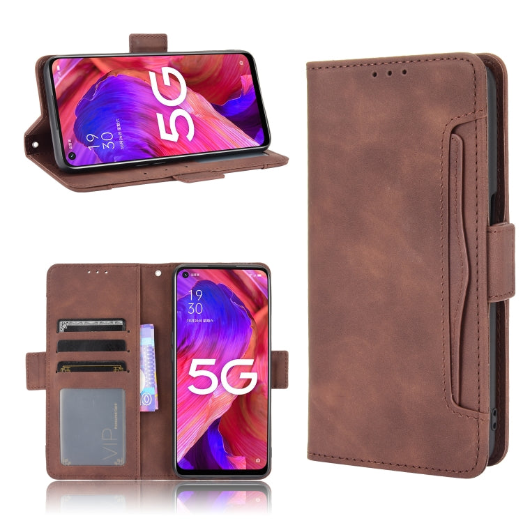 Skin Feel Calf Pattern Horizontal Flip Leather Case with Holder & Card Slots & Photo Frame — For OPPO Realme 8 4G / Realme 8 Pro 4G