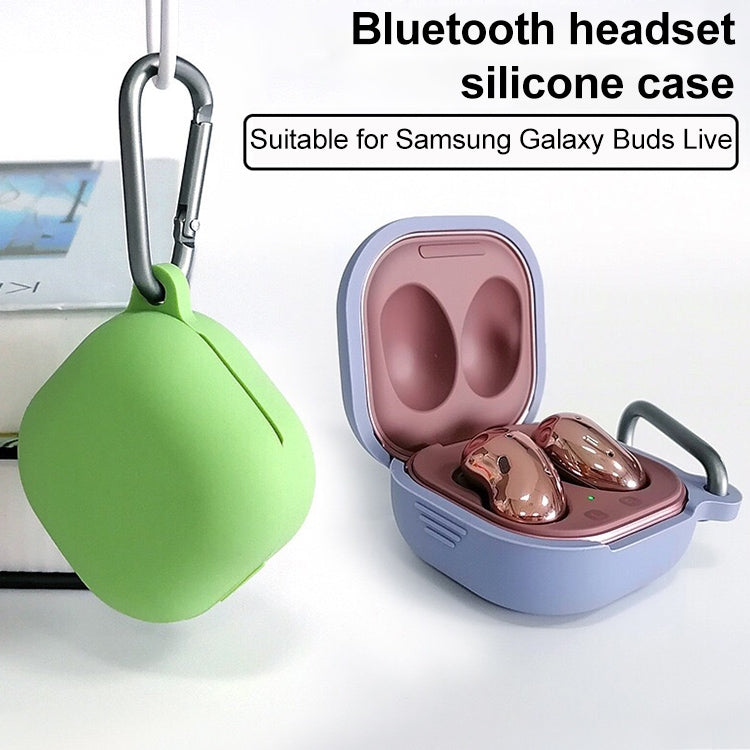 For Samsung Galaxy Buds Live / Pro Bluetooth Earphone Silicone Protective Case with Hook