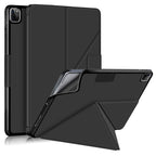 Cloth Texture Multi-folding Horizontal Flip PU Leather Shockproof Case with Holder & Sleep / Wake-up Function