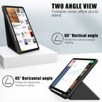 Cloth Texture Multi-folding Horizontal Flip PU Leather Shockproof Case with Holder & Sleep / Wake-up Function